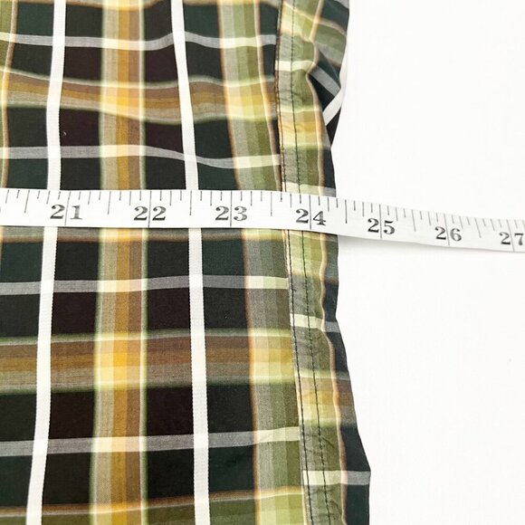 Jack Lipson Sport Button Down Plaid Shirt Paisley Print Flip Cuffs Men's Size XL - Picture 9 of 13